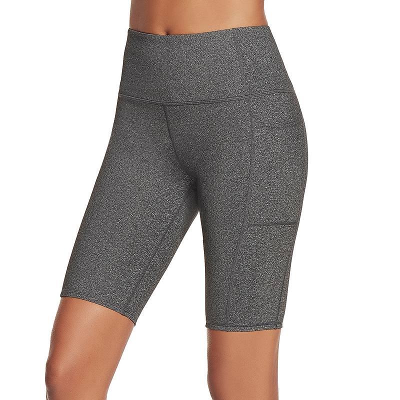 Women's Skechers® GOWALK™ GOFLEX™ High-Waisted Bike Shorts, Size: Large, Grey Gray Product Image