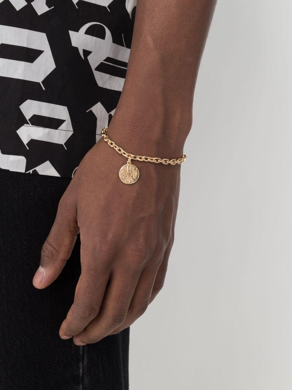 coin-pendant chain-link bracelet Product Image