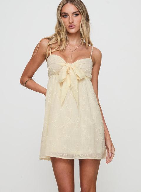 Granno Mini Dress Lemon Product Image