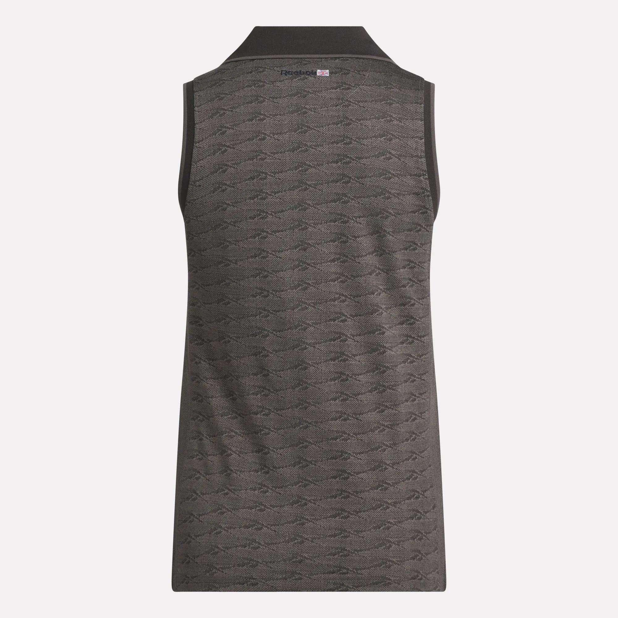 Women's Sleeveless Tonal Vector Jacquard Golf Polo Shirt Female Product Image