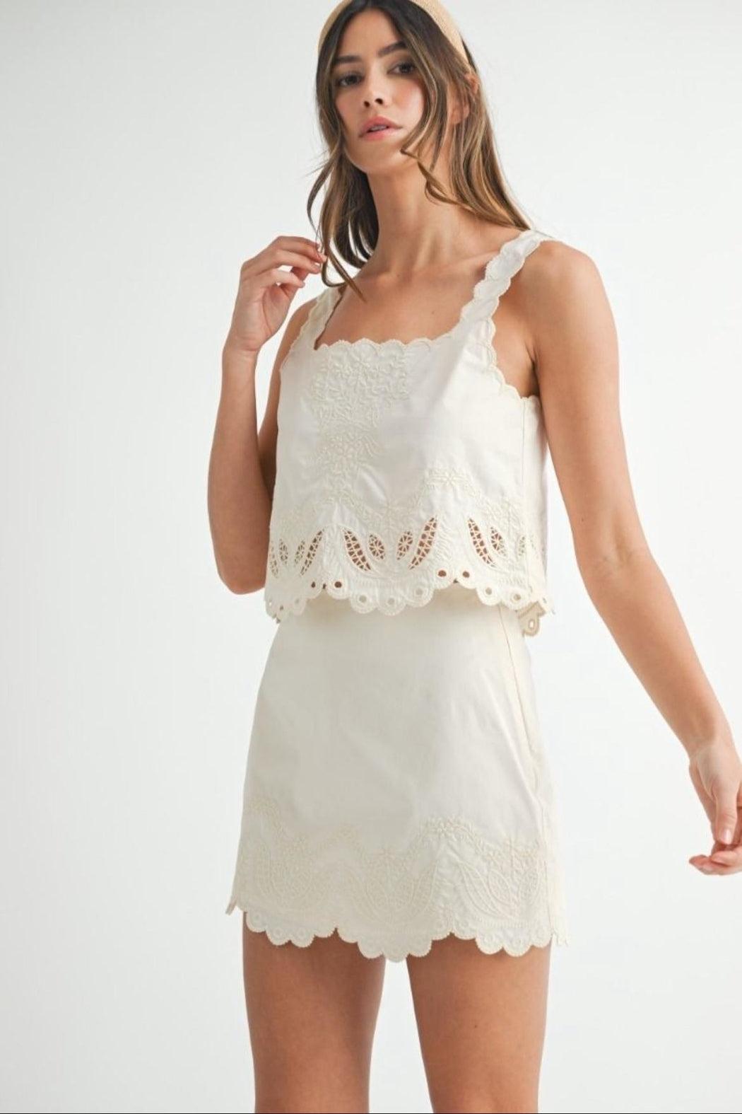 Embroidered Skirt Set Product Image