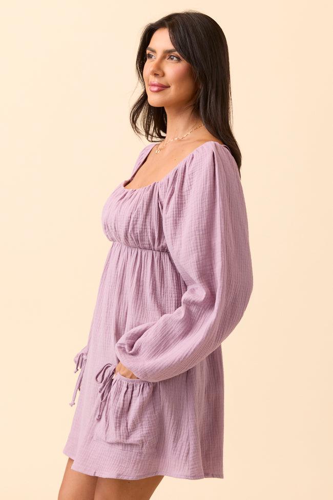 Veronica Lavender Mini Dress Product Image