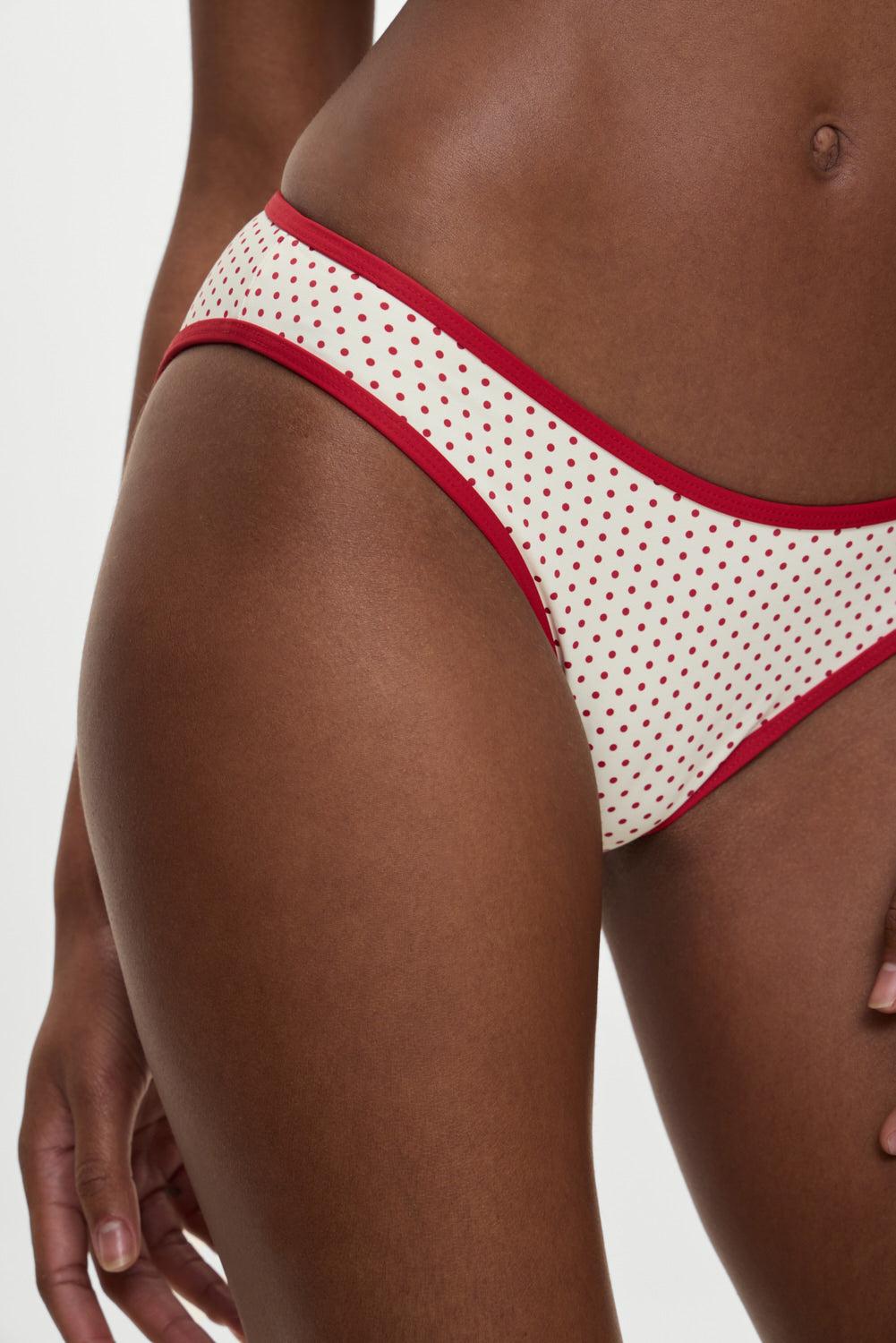 x BELLA HADID Catalina Bikini Bottom - Strawberry Polka Dot Product Image