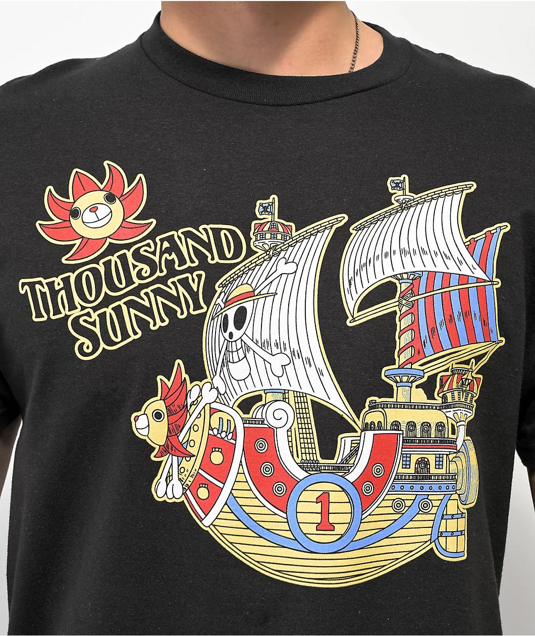 One Piece Thousand Crew Black T-Shirt Product Image