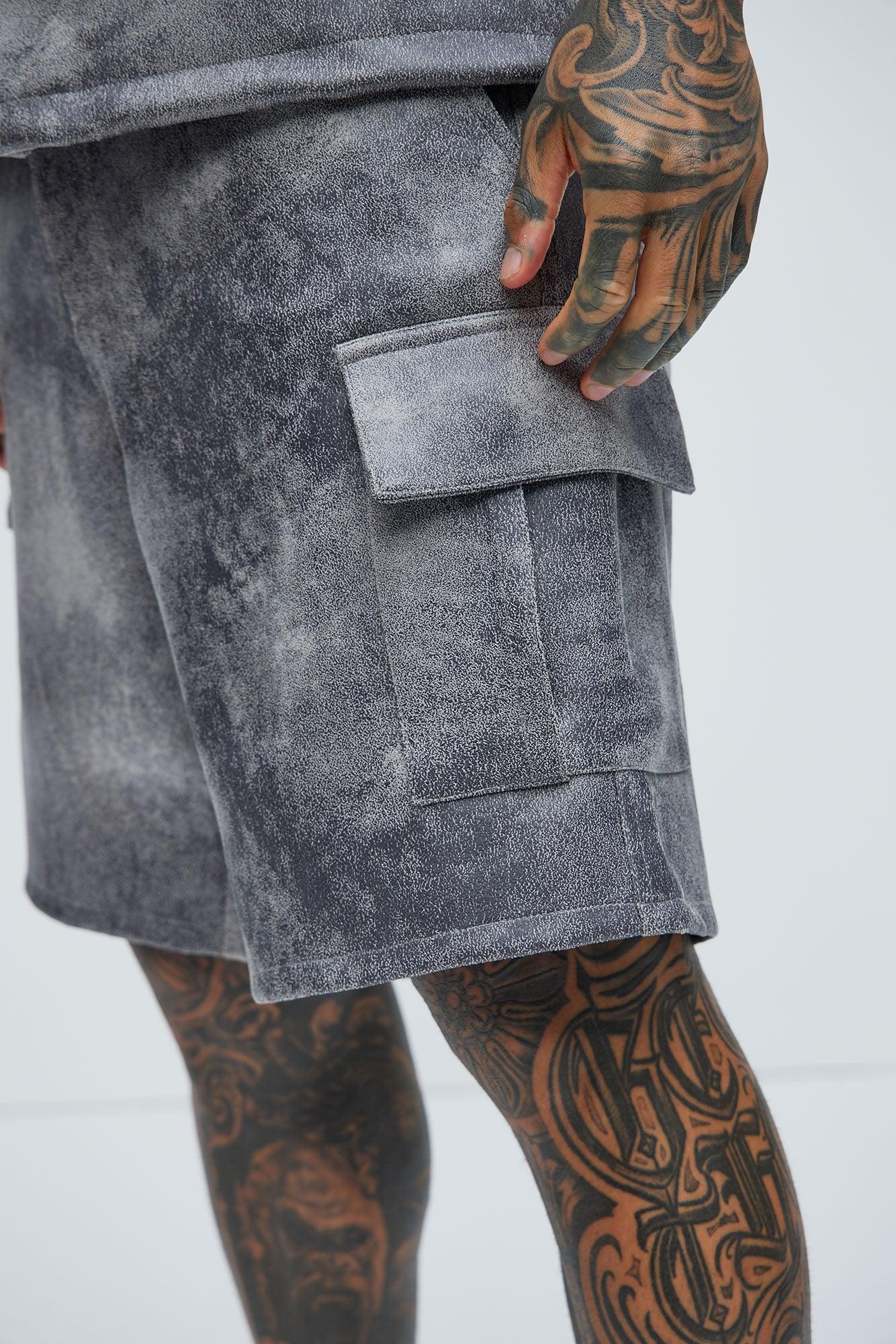 Manor Distressed Shorts - Grey Product Image