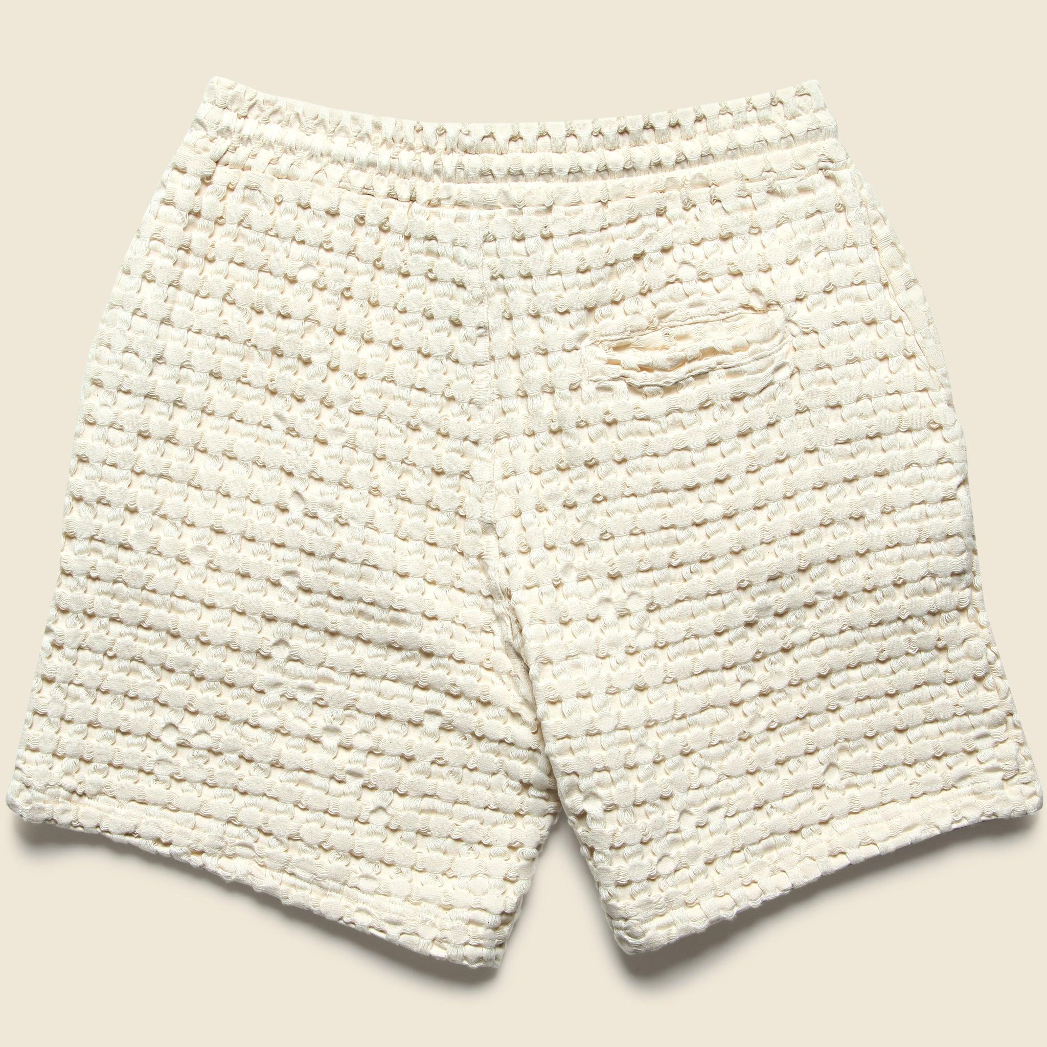 5.5" Porto Waffle Shorts - Ecru Product Image