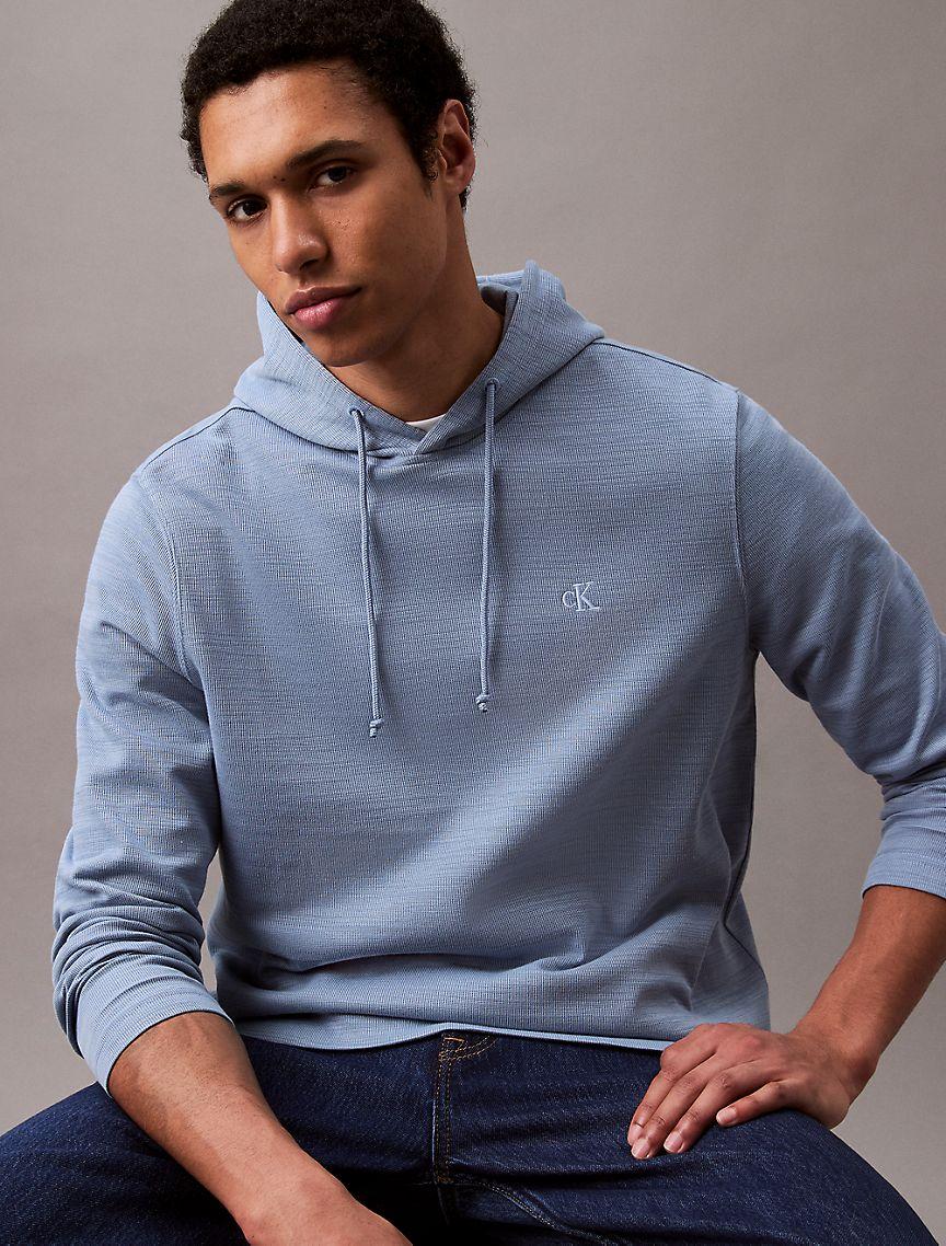 Cotton Blend Ribbed Classic Hoodie Product Image