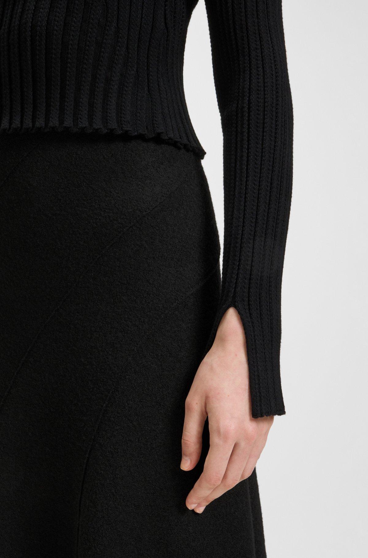 A-line skirt in boiled wool Product Image