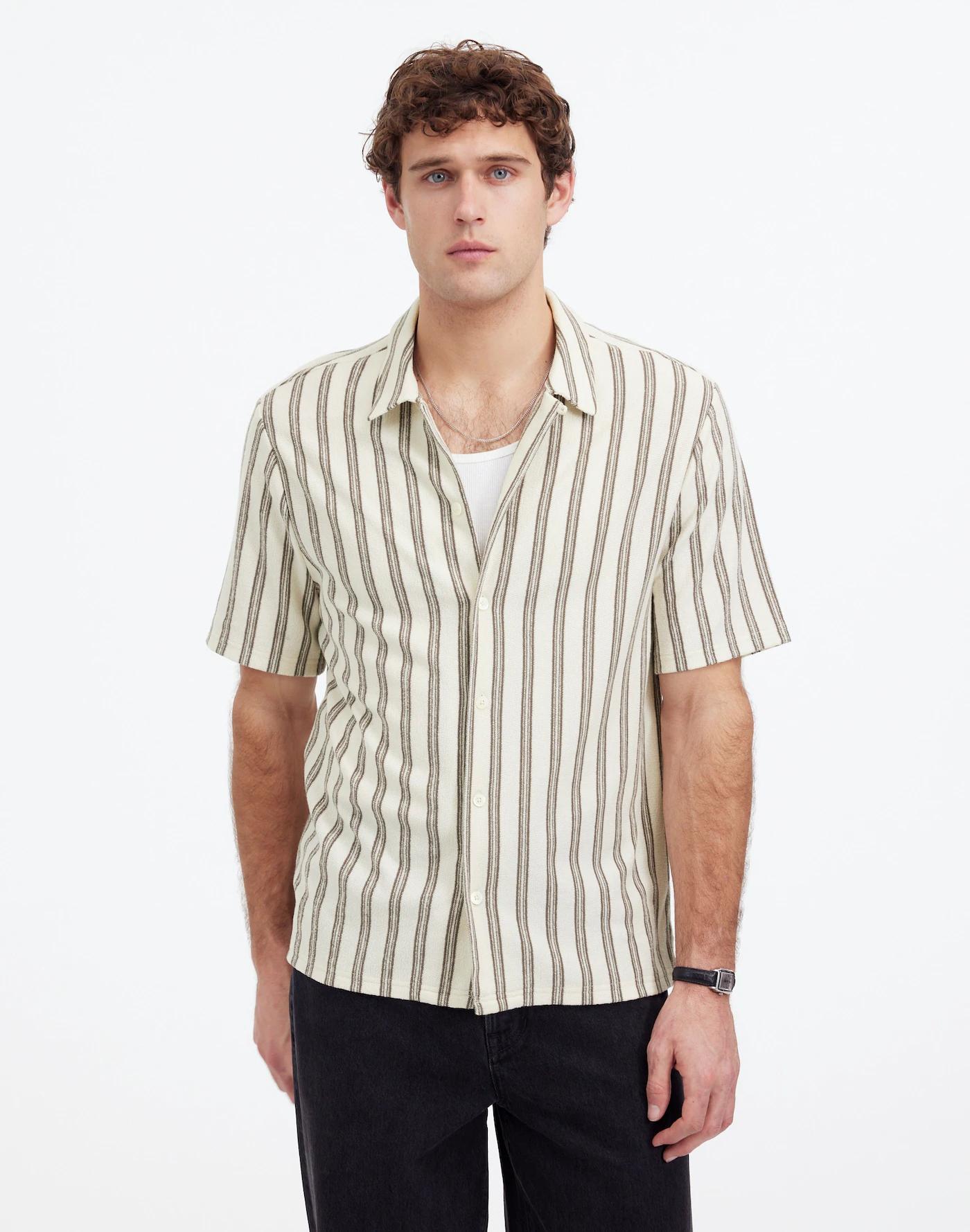 Textured Camp Collar Shirt Product Image