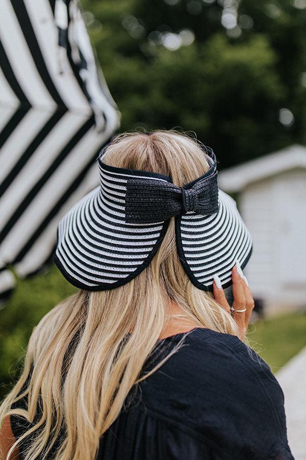 Seaside Style Raffia Visor In Black Product Image