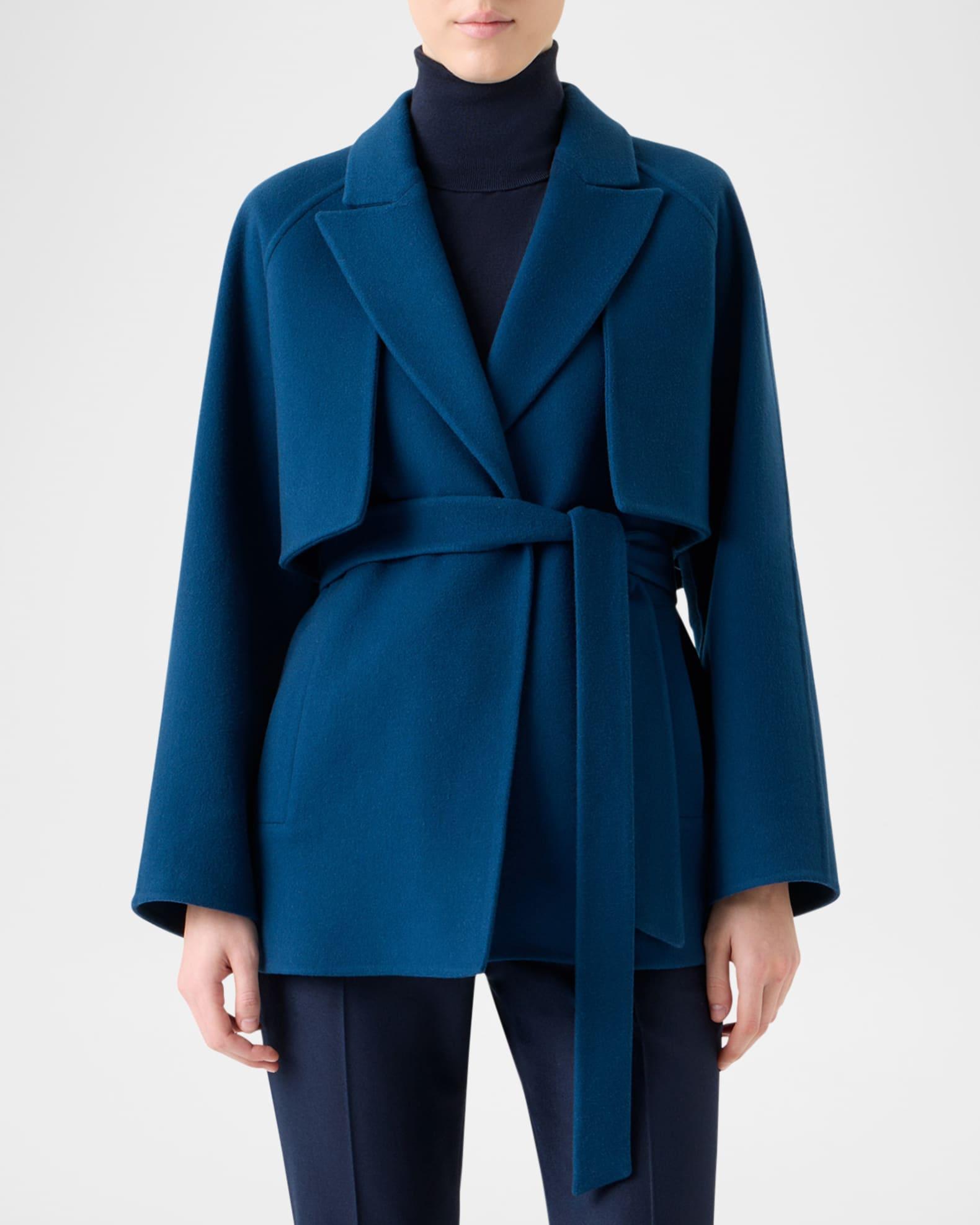 Duo Cashmere Double-Face Wrap Coat With Detachable Bolero Product Image