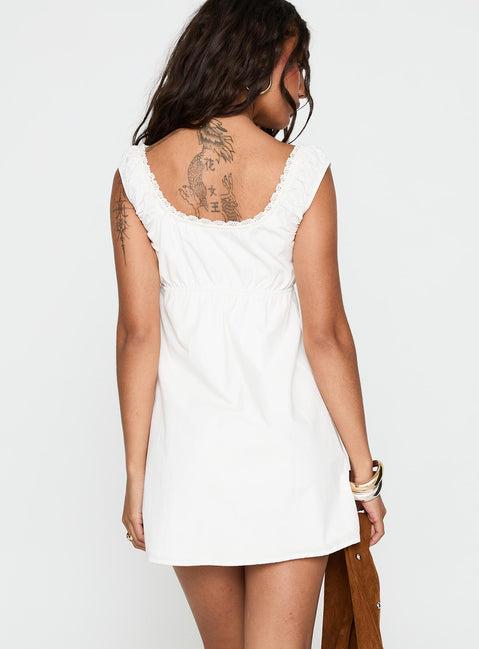 Gentle Love Mini Dress White Product Image