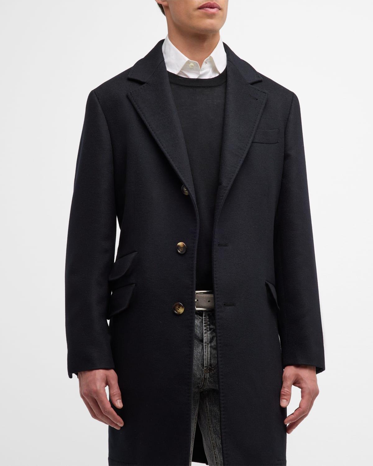 Mens Traditional Fit Wool Overcoat Product Image