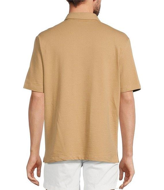 Roundtree & Yorke Short Sleeve Textured Solid Polo Product Image