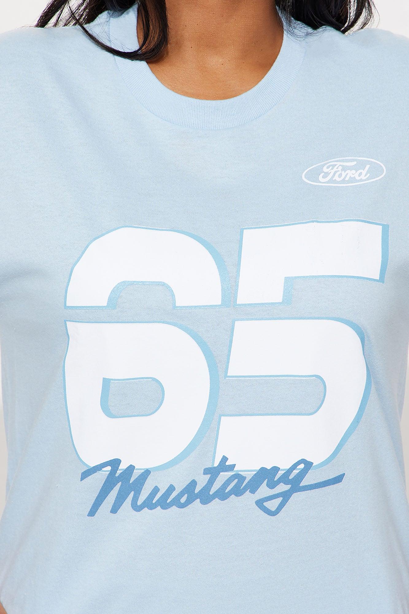 Ford Mustang 65 Oversized Tee - Light Blue Product Image