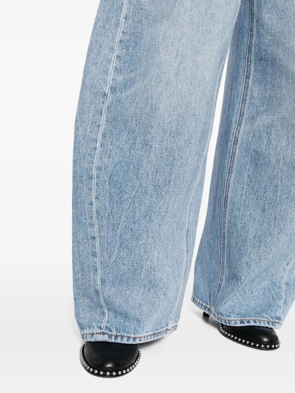 Rounded wide-leg jeans Product Image