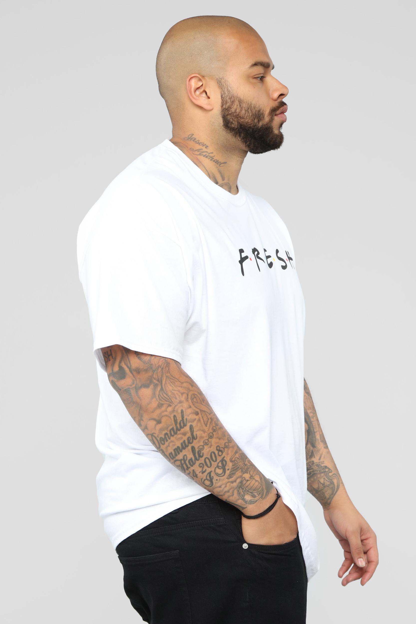 Fresh Short Sleeve Tee - White/Black Product Image