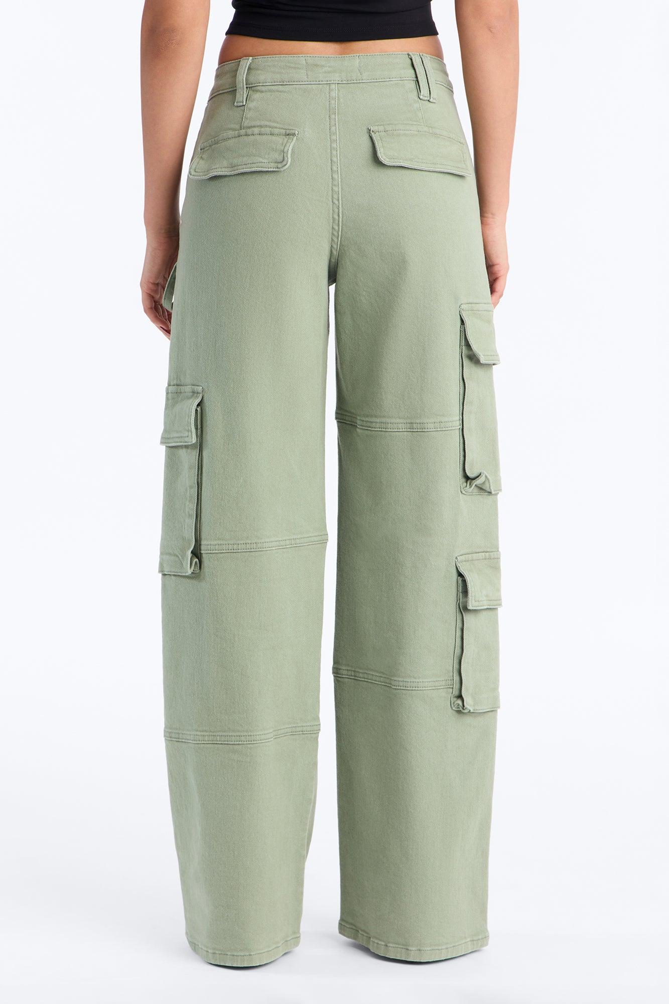 Desi Mineral Wash Cargo Pant - Sage Female Product Image