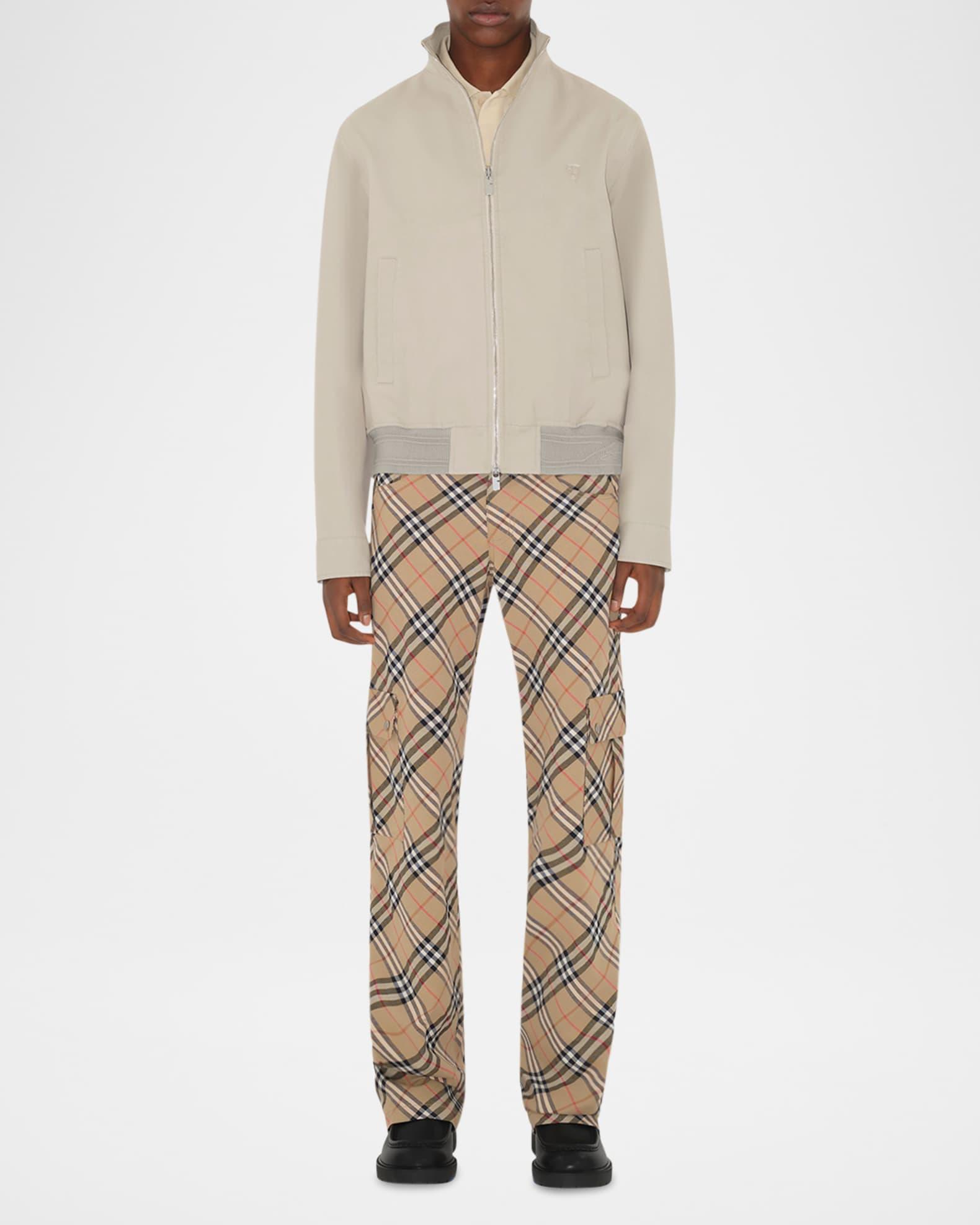 Men's Check Cargo Trousers Product Image