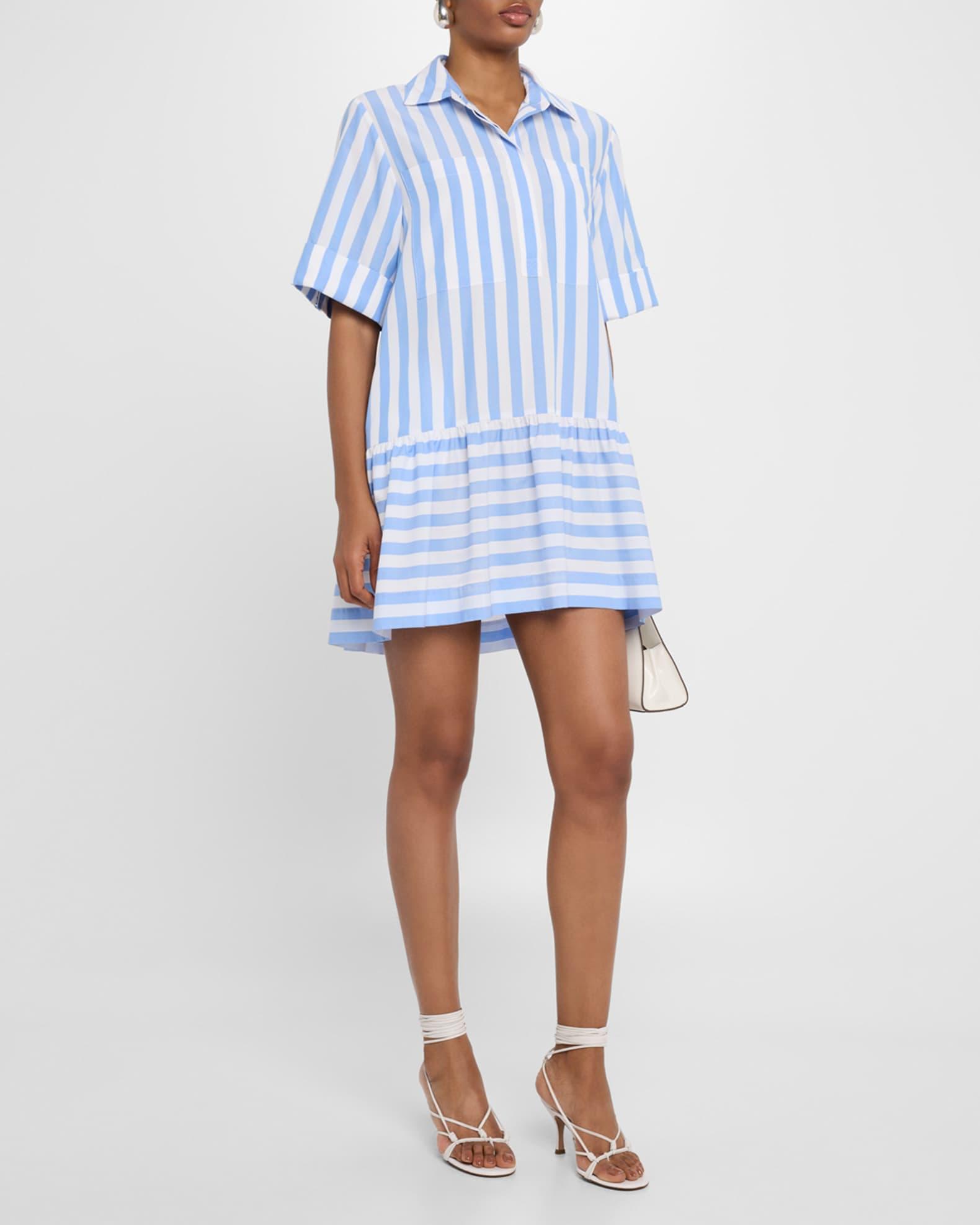 Cris Stripe Short-Sleeve Shirtdress Product Image
