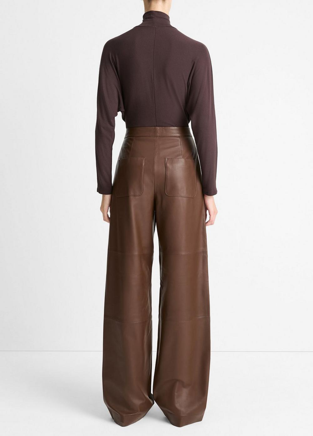 Leather Wide-Leg Utility Pant Product Image