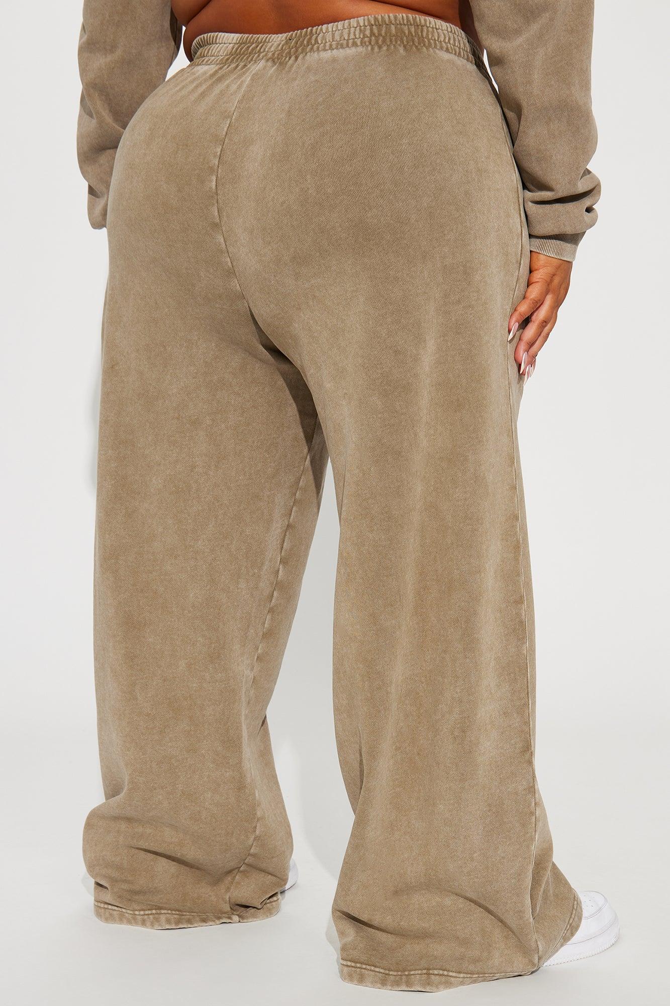 New York Washed Wide Leg Pant - Taupe/combo Product Image