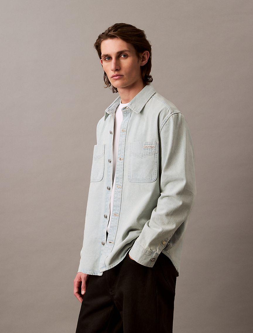 Relaxed Denim Button-Down Shirt  Product Image