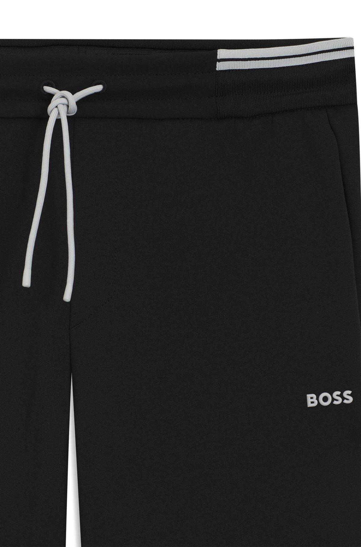 Cotton tracksuit bottoms with striped trims Product Image