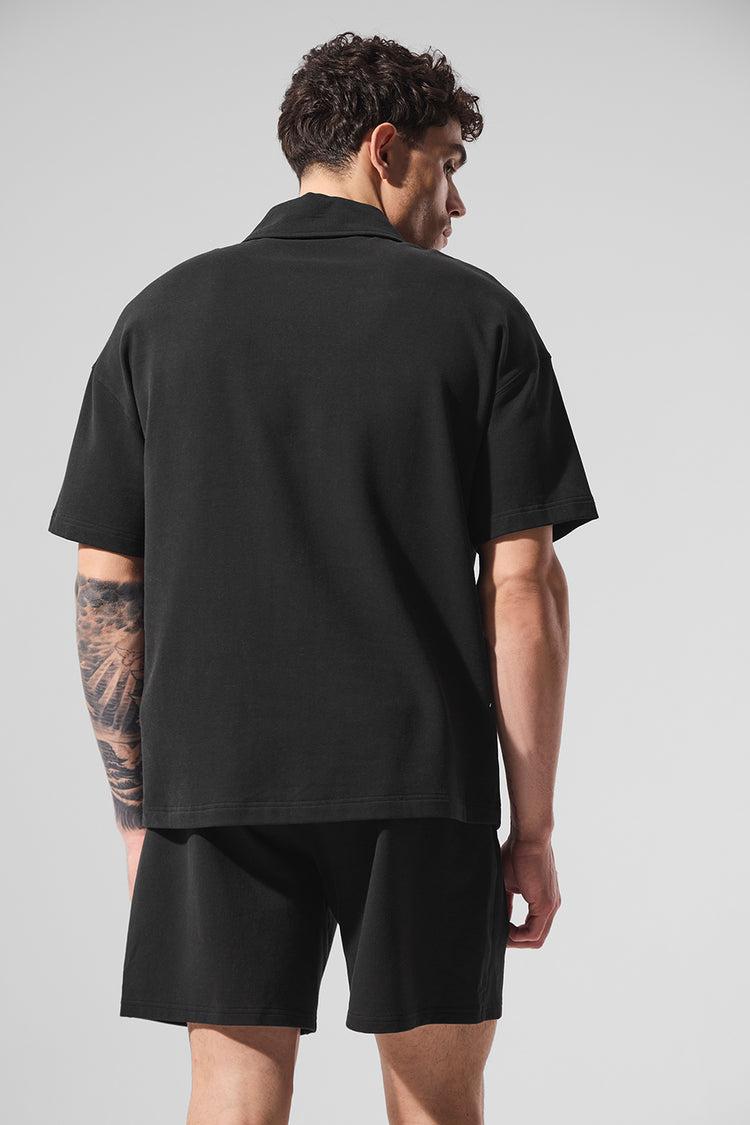 Double Take Short Sleeve Polo - Black Male Product Image