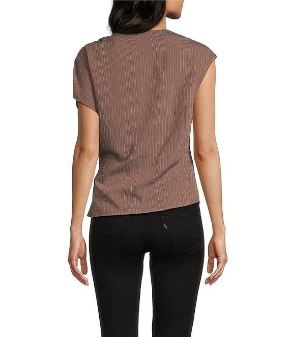 TOPSHOP Drape Neck Short Sleeve Top Product Image
