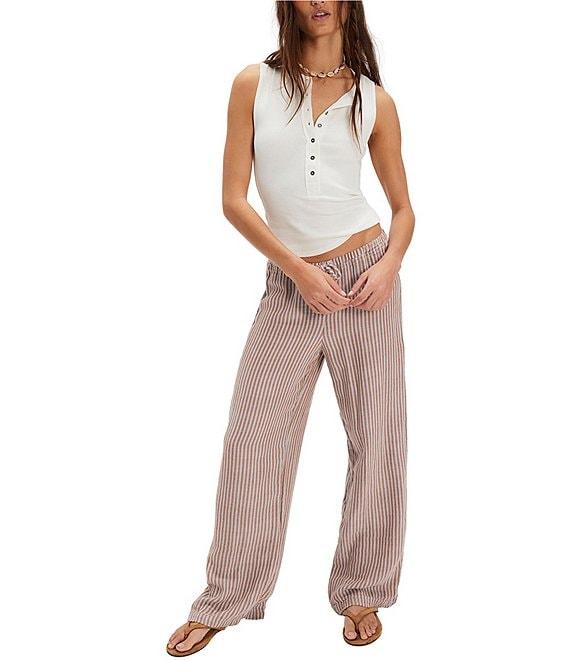 Free People We The Free Jamie Ribbed Henley Neck Sleeveless Tank Product Image