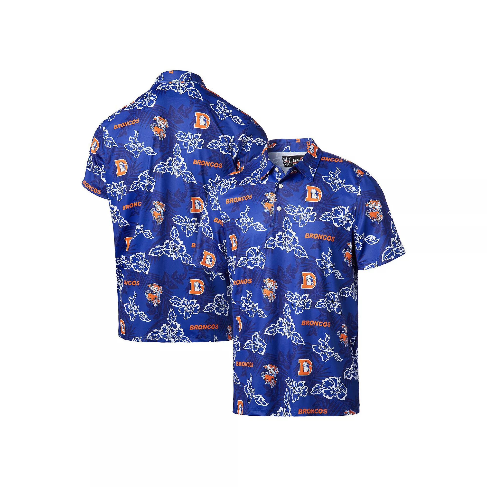 Men's Reyn Spooner Royal Denver Broncos Throwback Pua Performance Polo, Size: Large, Blue Product Image