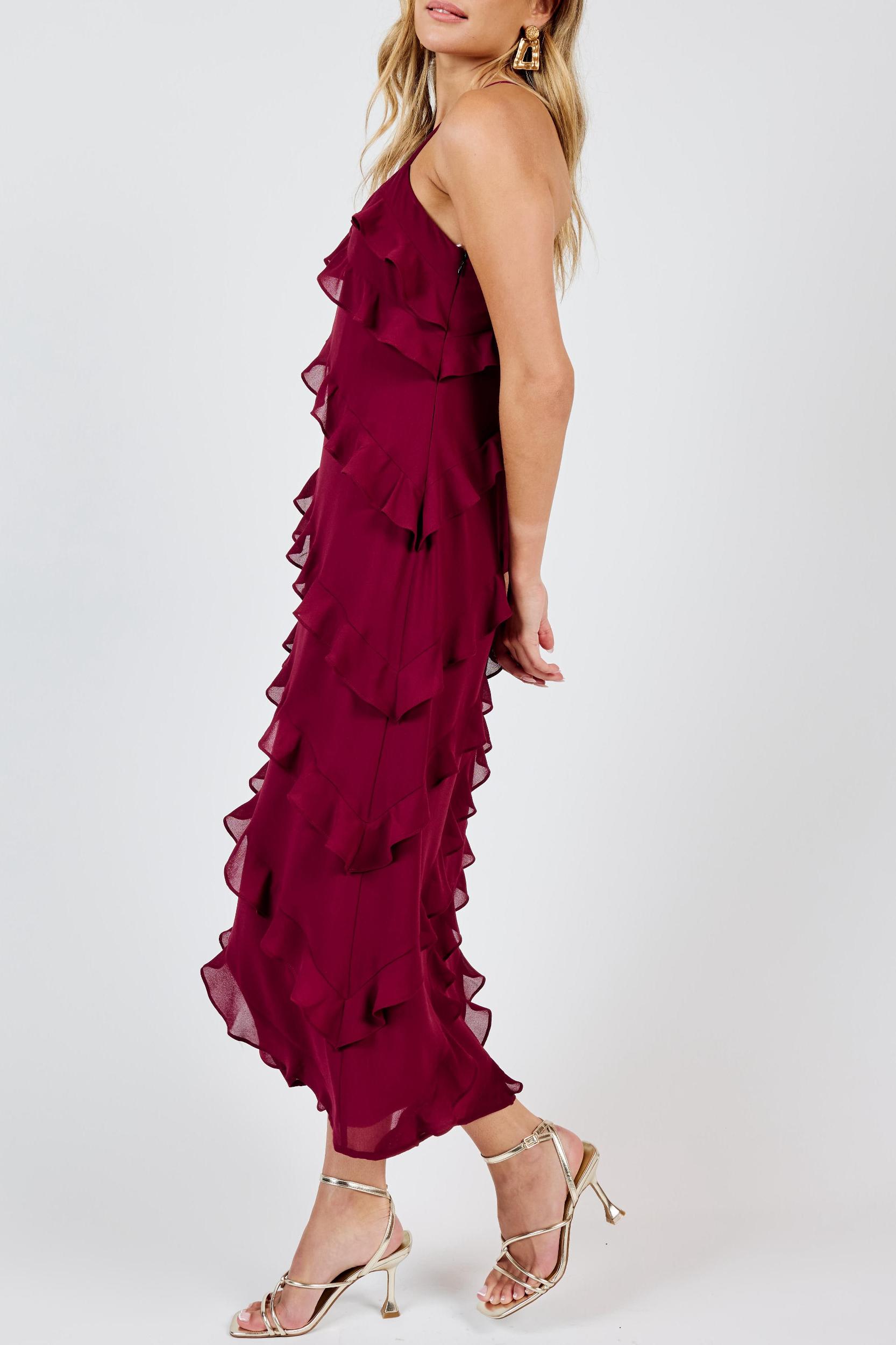 All Invited Ruffle Maxi Dress Product Image