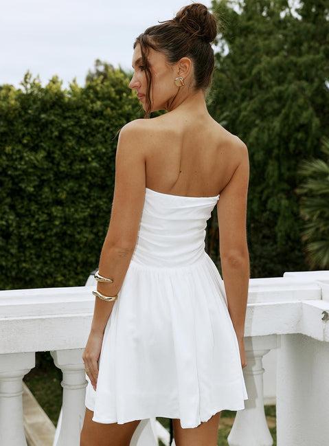 Rashida Strapless Mini Dress White Product Image