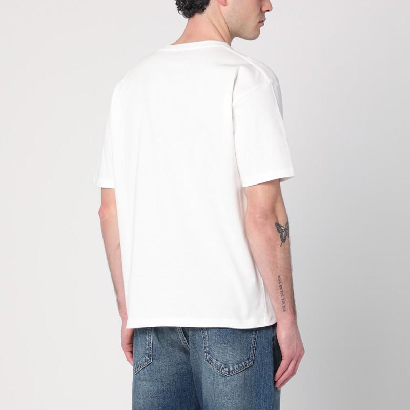 VALENTINO Cotton Crew Neck T-shirt With Graphic Print In White Product Image