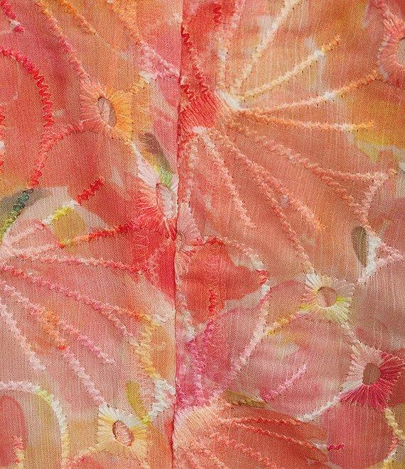 Lucy Paris Haisley Floral Print Eyelet V-Neckline Long Sleeve Dress Product Image