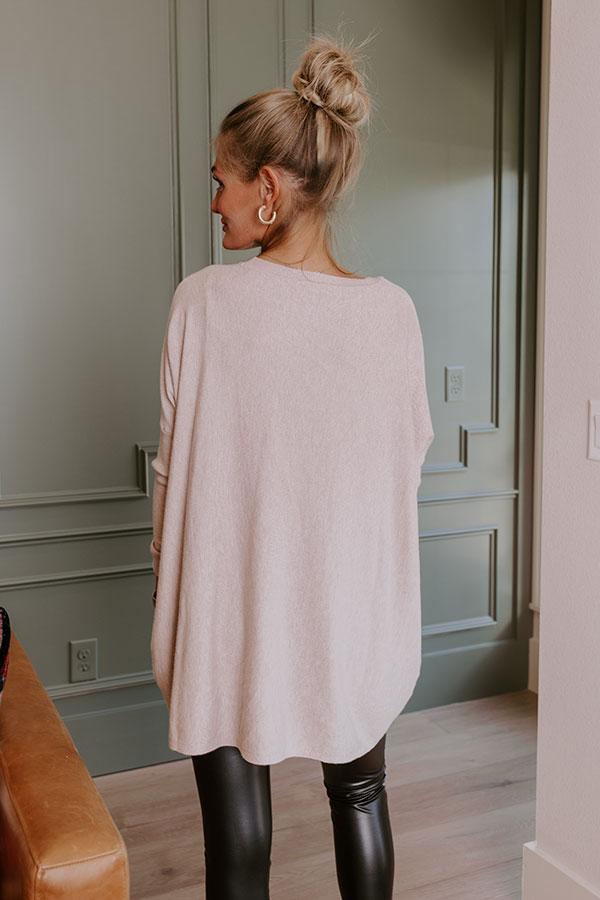Always Cozy Sweater Top in Birch Product Image