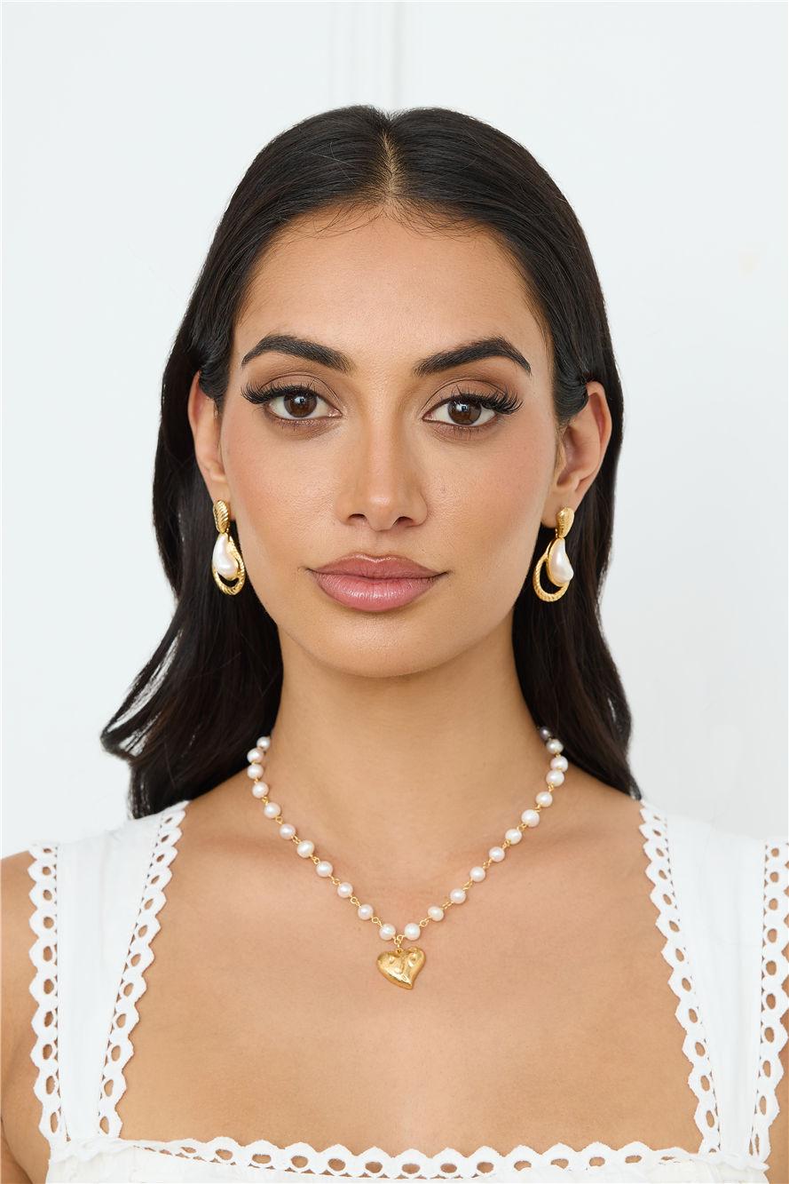 Zora Pearl Necklace Gold Product Image