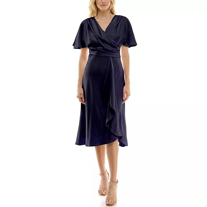 Women's Taylor Dolman Sleeve Bias Cut Midi Dress,  Product Image