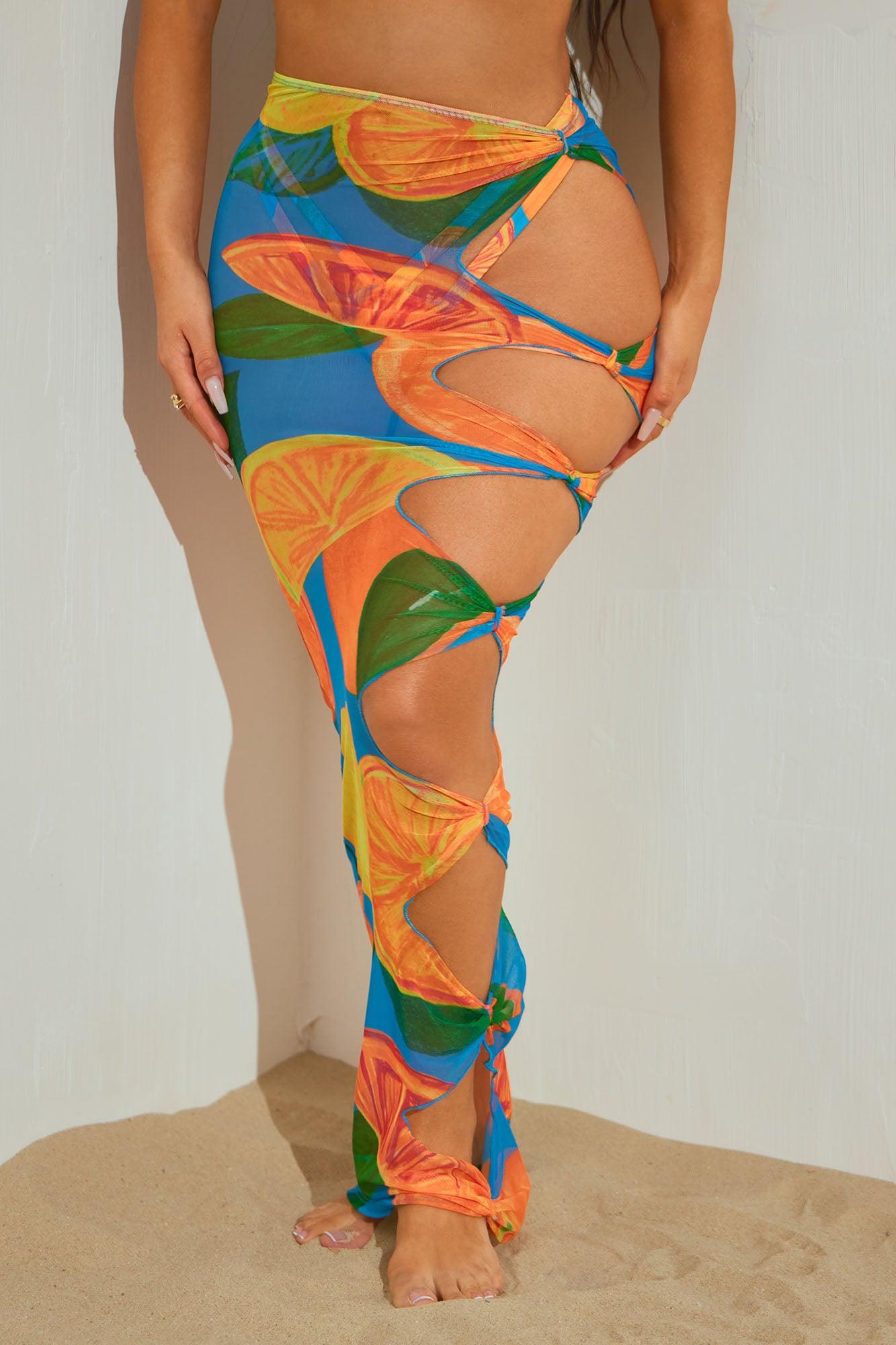 Summer Spritz 3 Piece Bikini Skirt Set - Teal/combo Product Image