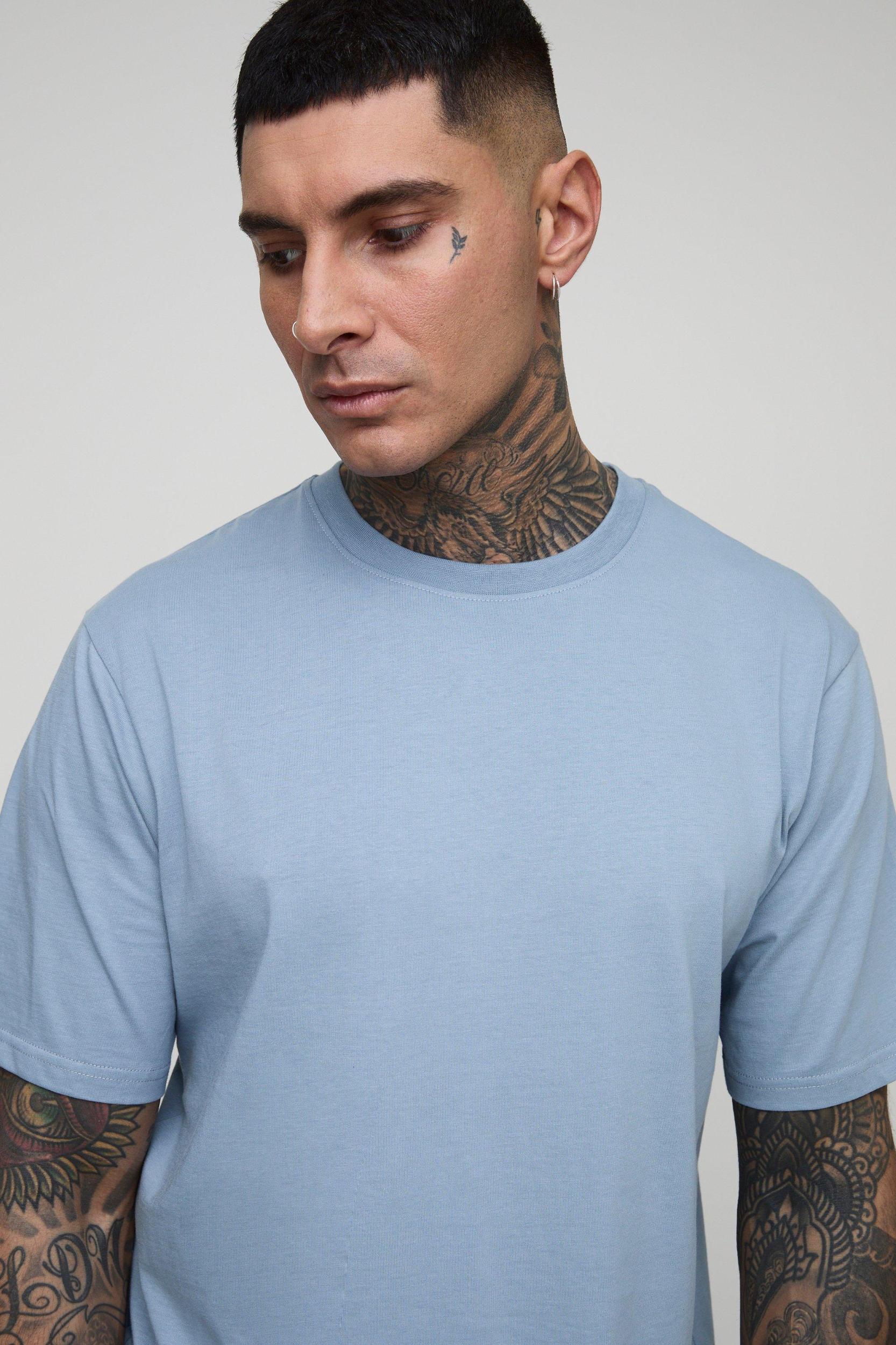 Tall Basic Regular Fit Crew Neck T-Shirt | boohooMAN USA Product Image