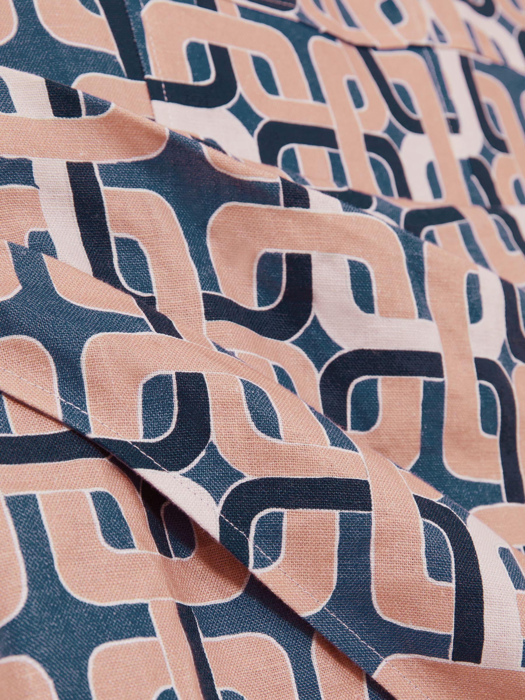 Chain Print Mini Dress in Blue Product Image