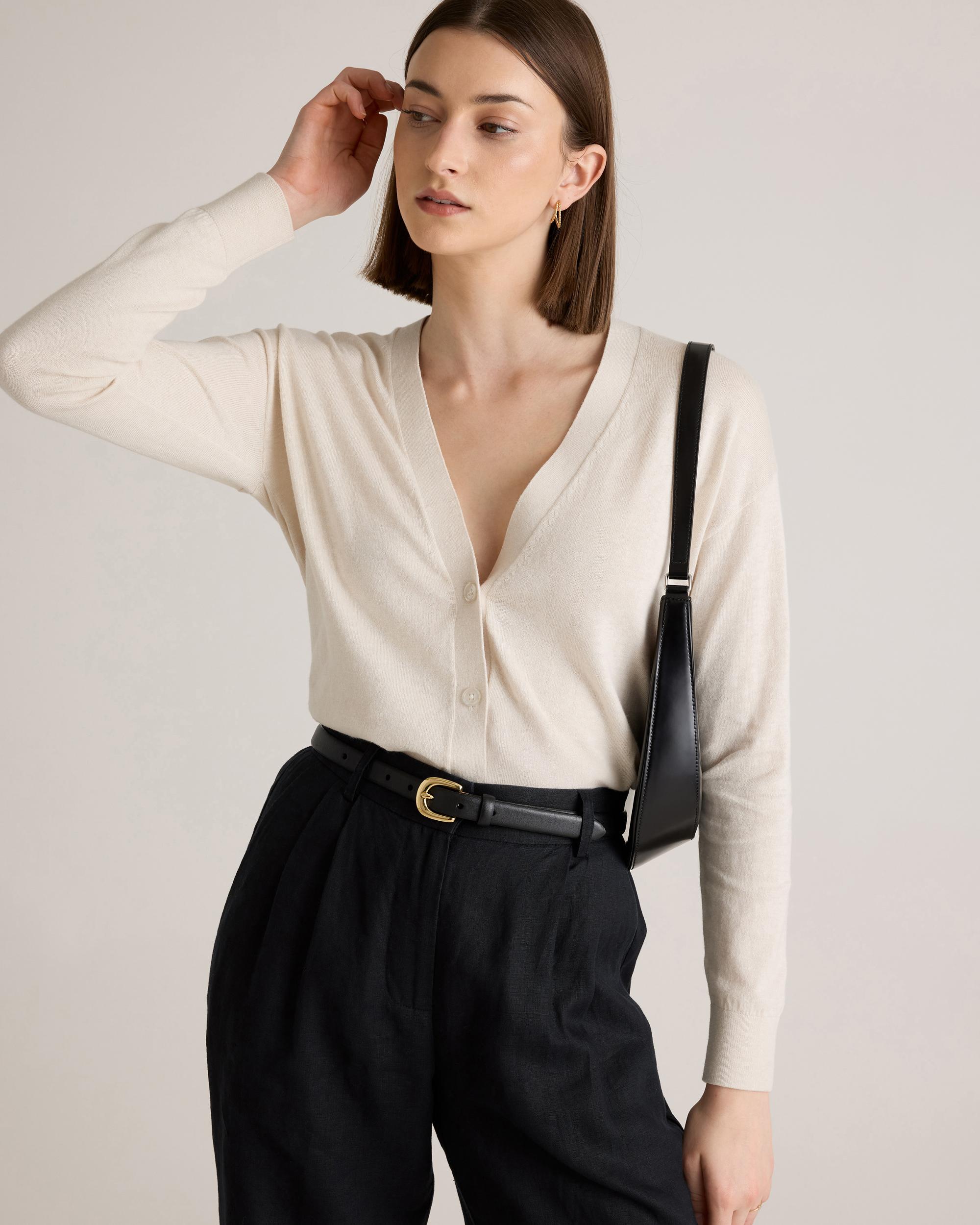 Quince | Women's Lightweight Cotton Cashmere Cardigan Sweater Organic Cotton Product Image