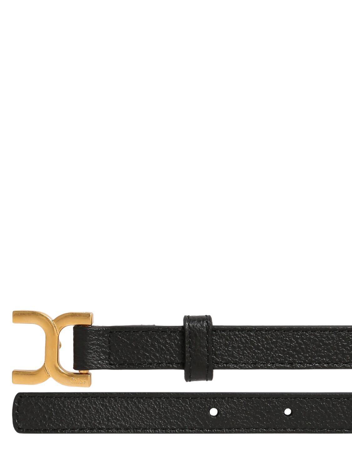 CHLOÉ Chloe Marcie Small Leather Belt In Black Product Image