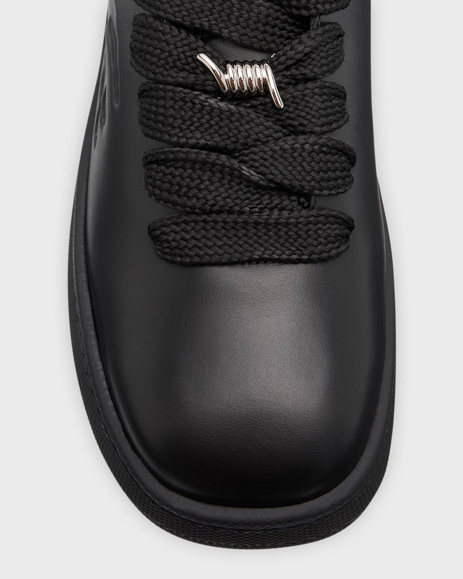 Men's Leather Box Low-Top Sneakers Product Image