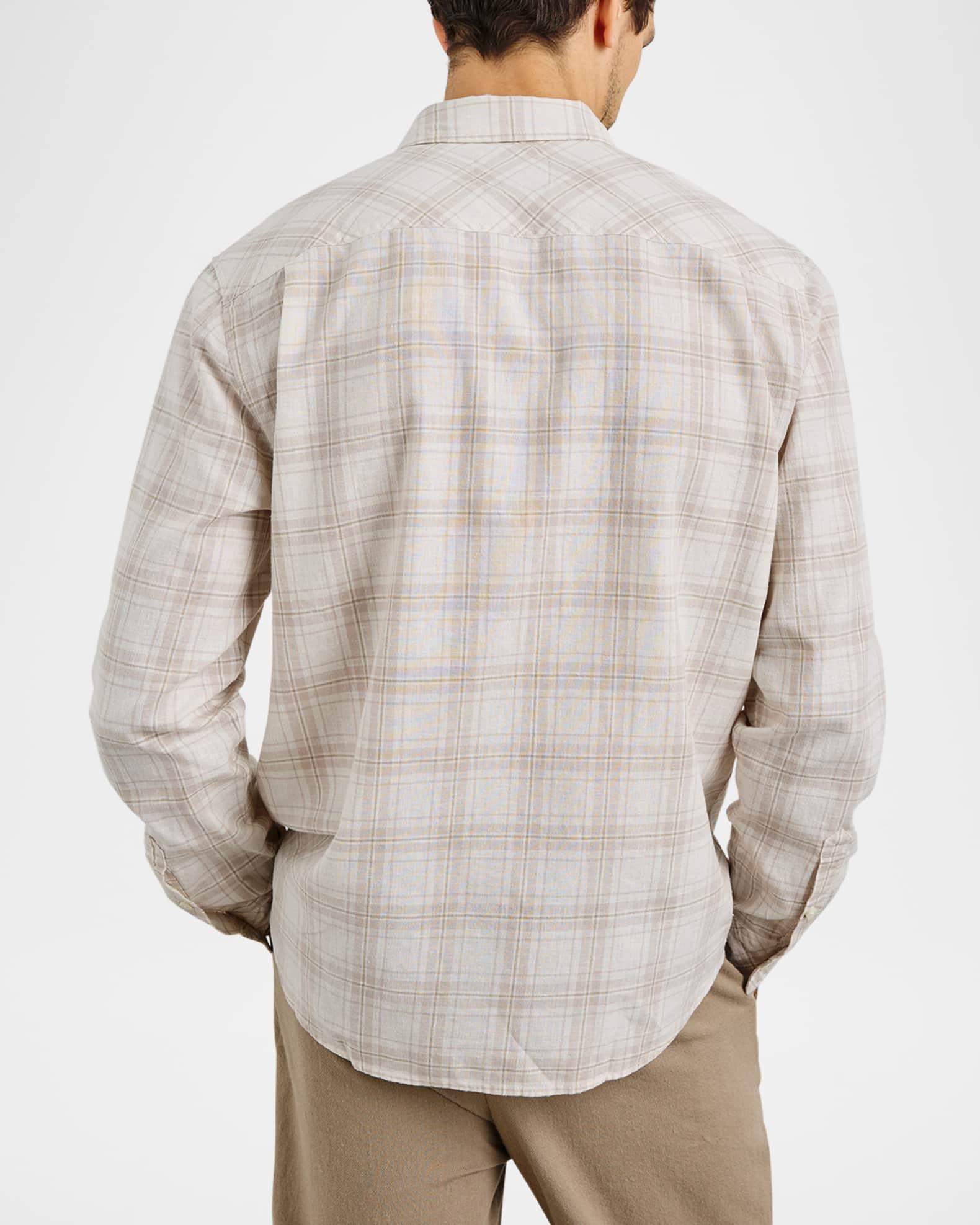 Men's Clyde Plaid Casual Button-Down Shirt Product Image