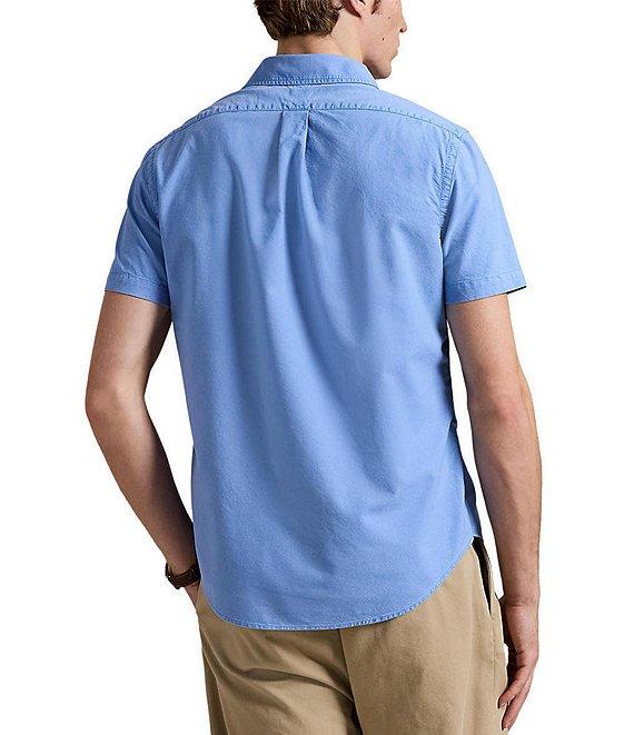 Polo Ralph Lauren Solid Garment-Dye Oxford Short Sleeve Woven Shirt Product Image