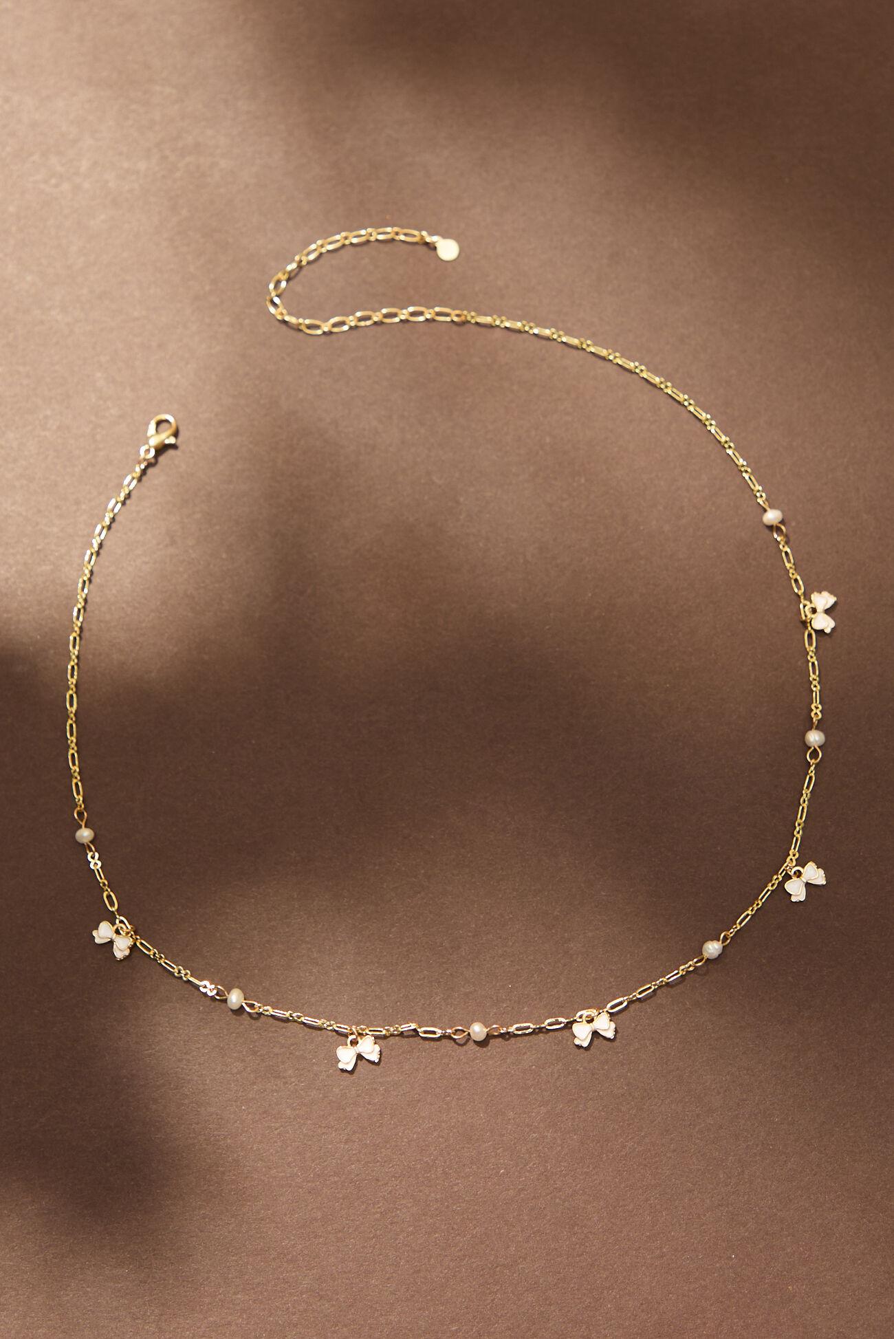 Dainty Pearl Bow Choker Product Image