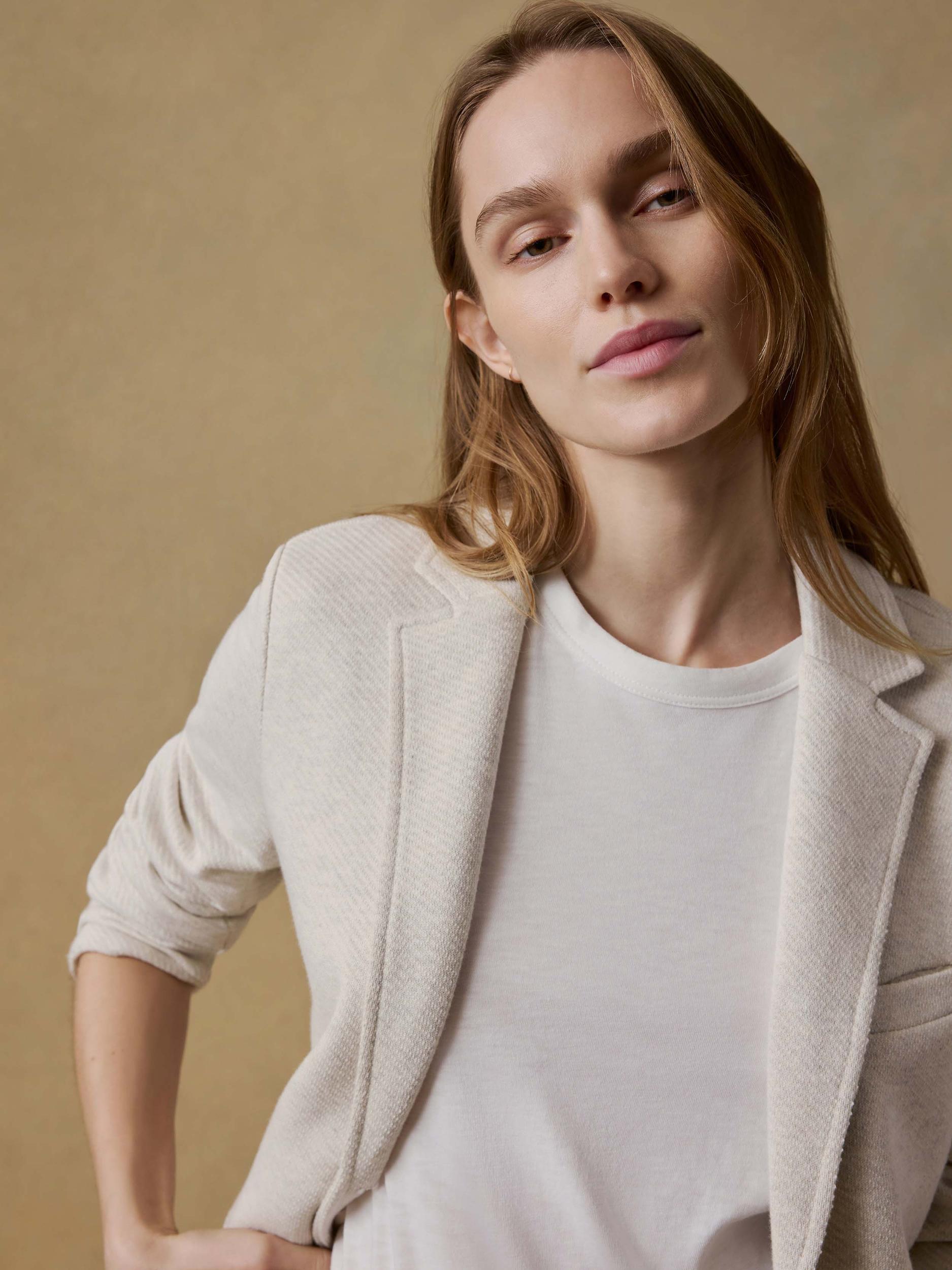 Inlet Knit Blazer - Light Oatmeal Melange Female Product Image