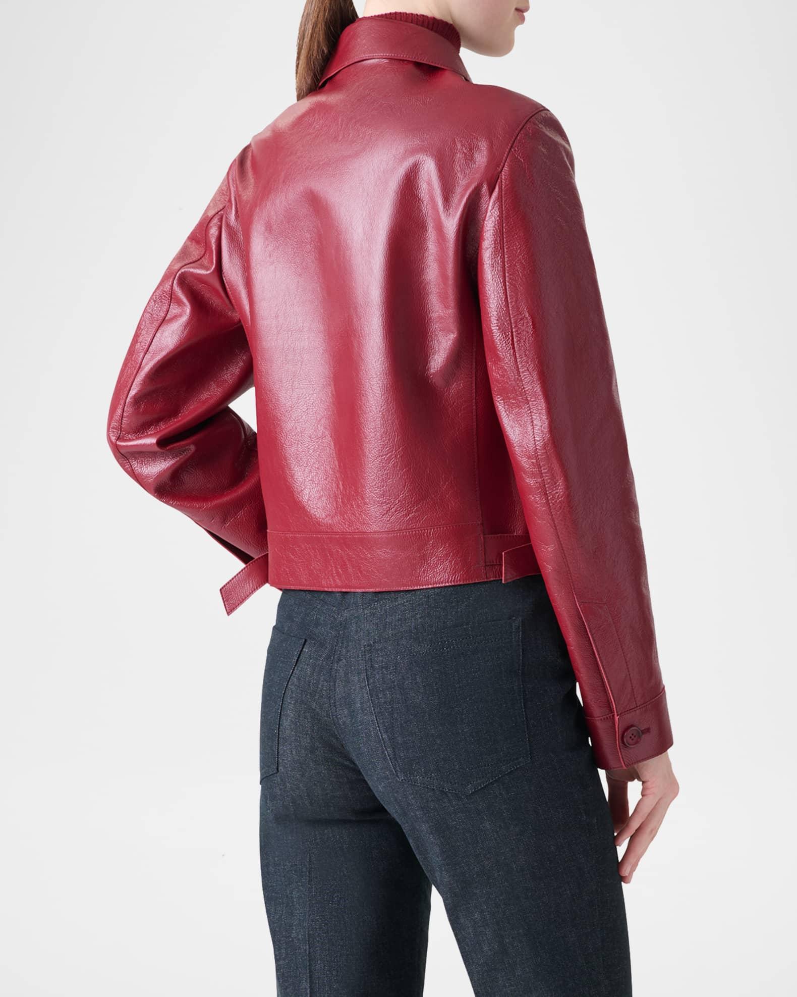 Peer Lacquered Leather Short Jacket Product Image